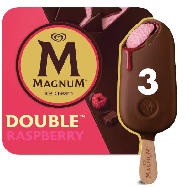 Magnum 64396550 Ice Cream, Bar, Double Raspberry, 9.12 oz - 2