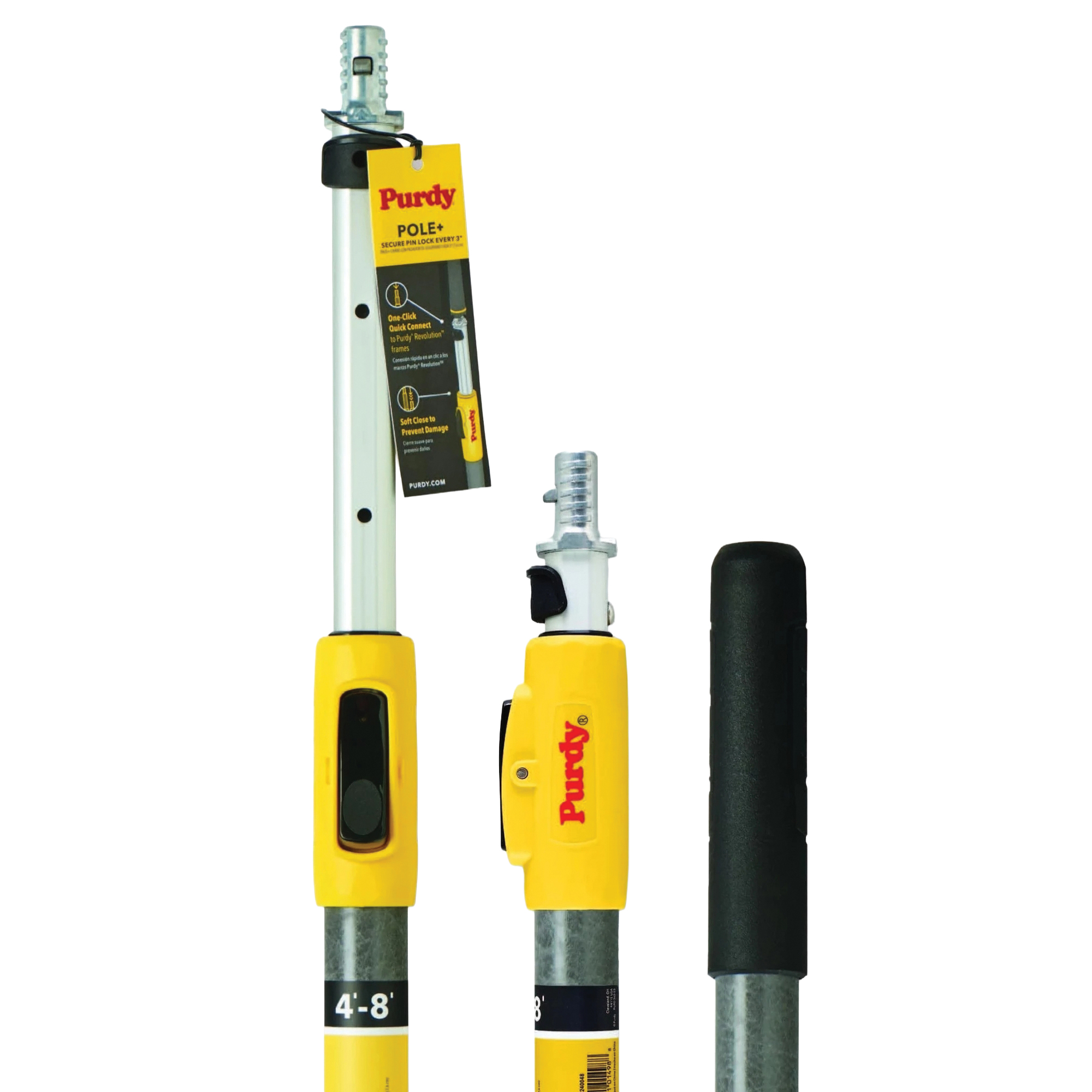 14P240048 Extension Pole, 4 to 8 ft L, Crush Resistance Handle