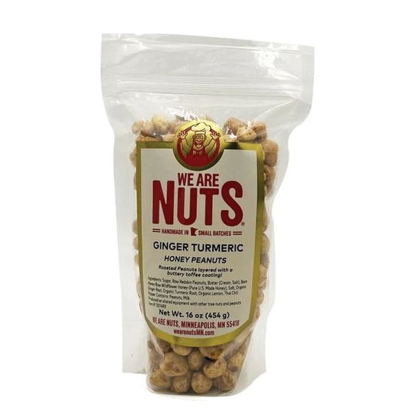 We Are Nuts 13013FSM Snack, Ginger Turmeric Honey Peanuts, 16 oz Bag - 2