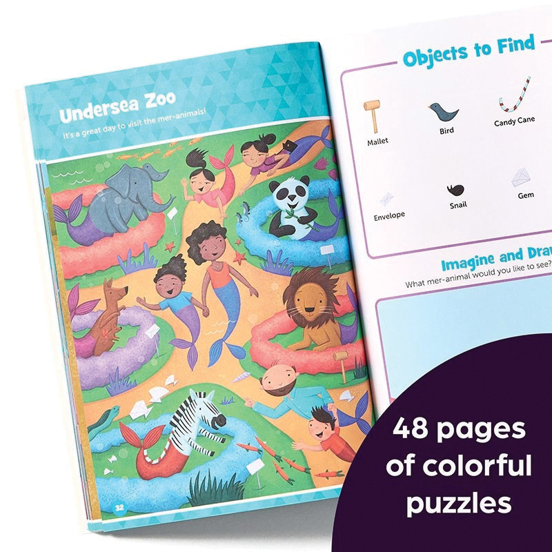 Highlights 1639622559 Activity Book, Mermaid Hidden Pictures Puffy Sticker Playscenes, 3 to 6 years - 5