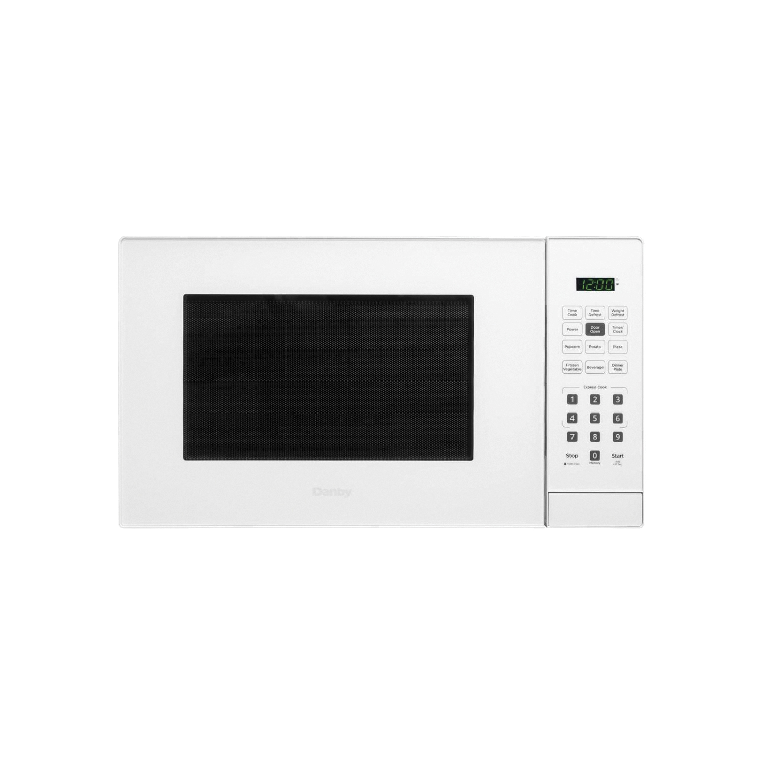 DBMW0921BWW Countertop Microwave, 0.9 cu-ft, 900 W, 2 Cooking Stages, Metal, White