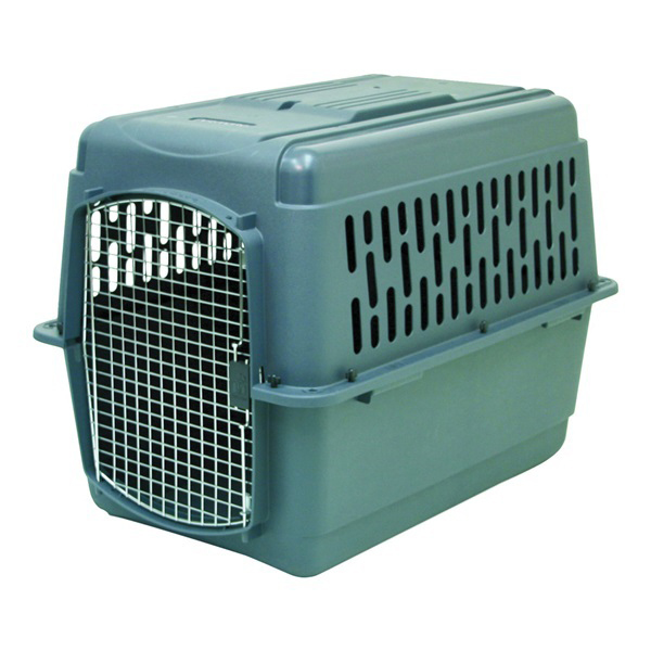 Pet Porter 21182 Pet Carrier, 32 in W, 22-1/2 in D, 24 in H, Plastic, Black/Dark Gray, Chrome-Plated