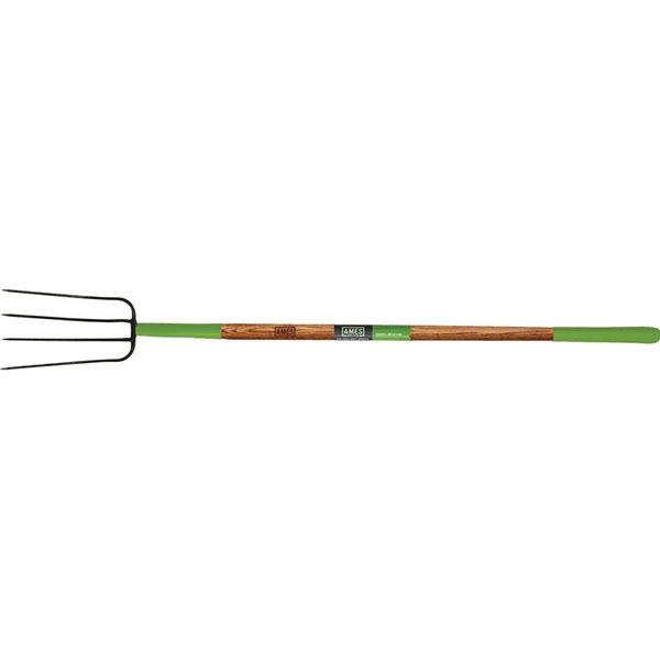 2826700 Manure Fork, Forged Tine, Steel Tine, Wood Handle, Cushion Grip Handle, 61 in L Handle