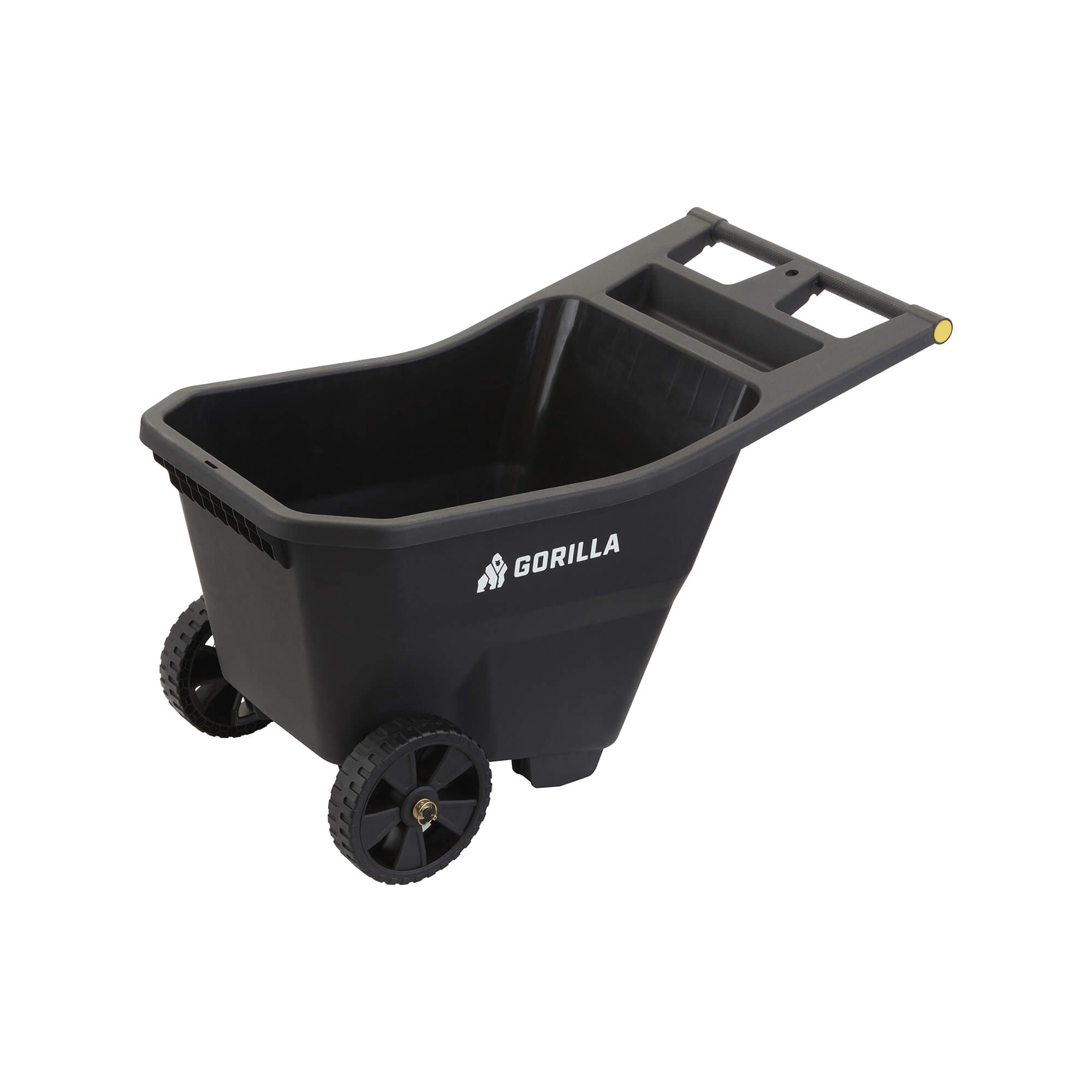 GCY Series GCY-45 Yard Cart, 300 lb, 4.5 cu-ft Deck, Polypropylene Deck, 2-Wheel, 9 in Wheel, Black