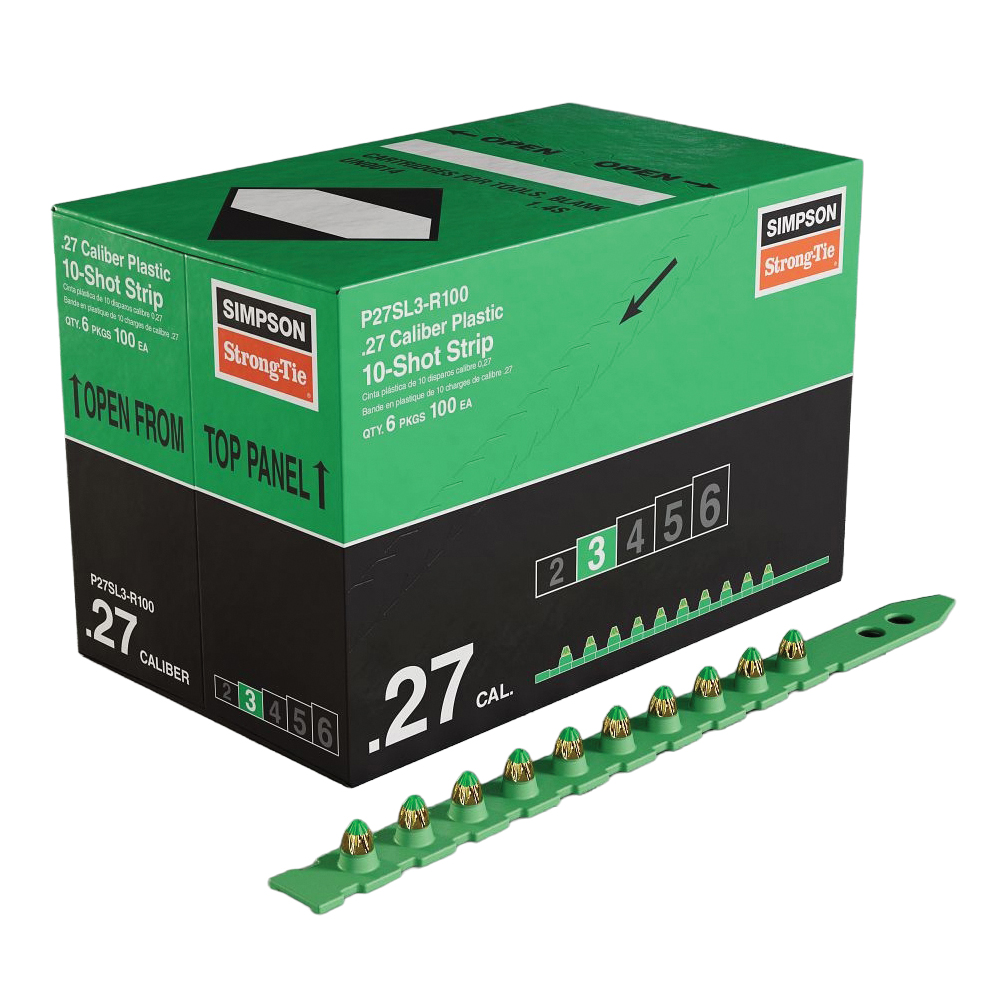P27SL3-R100 Strip Load, 0.27 Caliber, Power Level: 3, Green Code, 10-Load