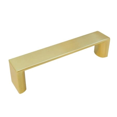 Metro Series 41004 Cabinet Pull, 4.09 in L Handle, 0.78 in H Handle, 1.18 in Projection, Zinc, Satin Brass