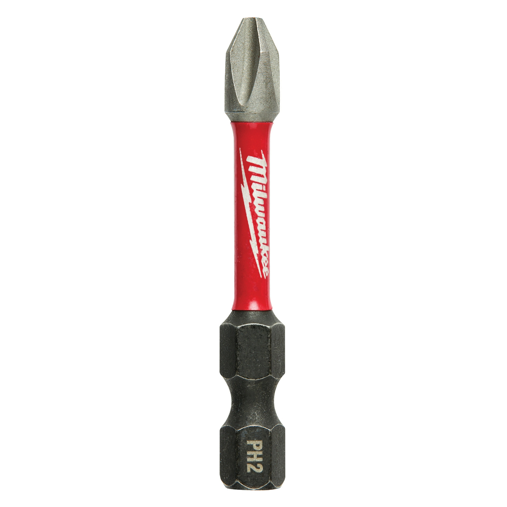 SHOCKWAVE 48-32-4962 Impact-Duty Power Bit, #2 Drive, Phillips Drive, 2 in L, Alloy Steel