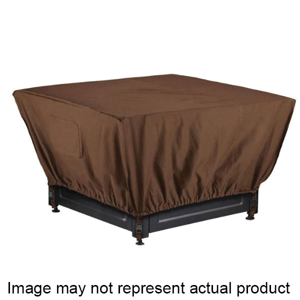 Fire Pit Cover, Living Accents, 42 in L, 42 in W, Polyester, Brown - 2
