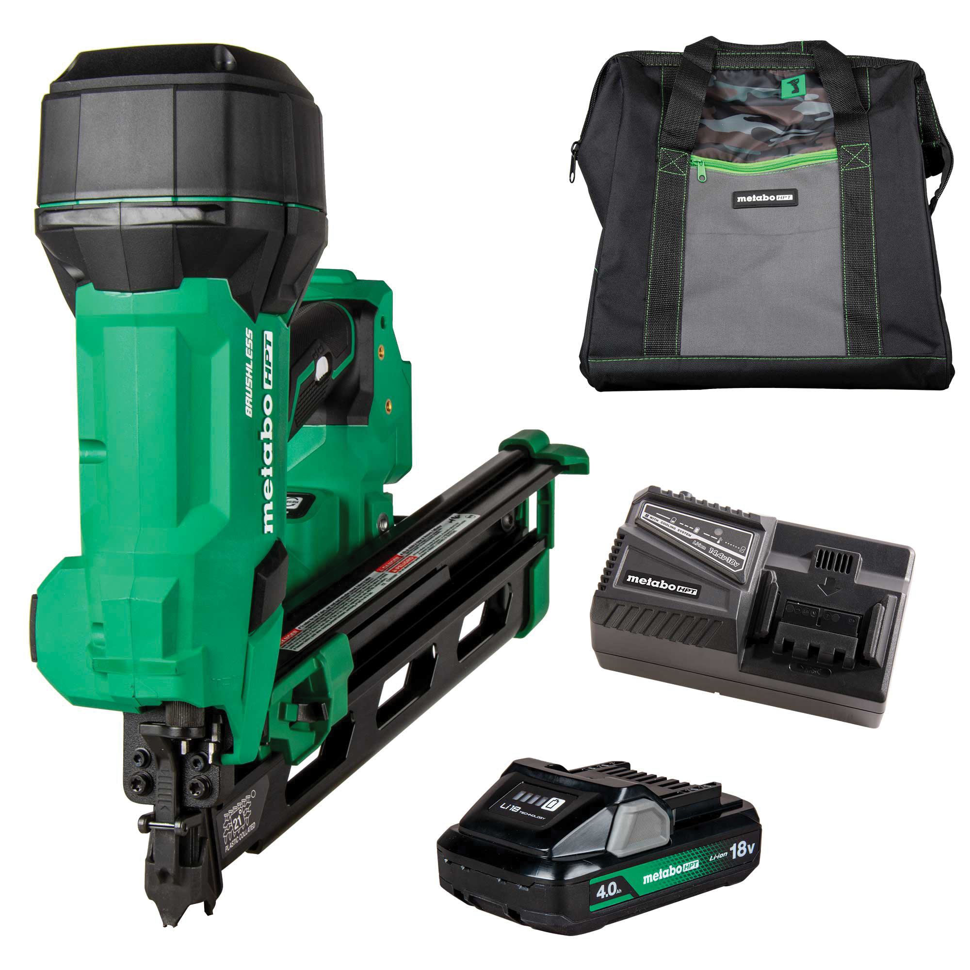 NR1890DRAM Framing Nailer, Battery Included, 18 V, 4 Ah, 37 Nails Magazine, 21 deg Collation, Nail Fastener