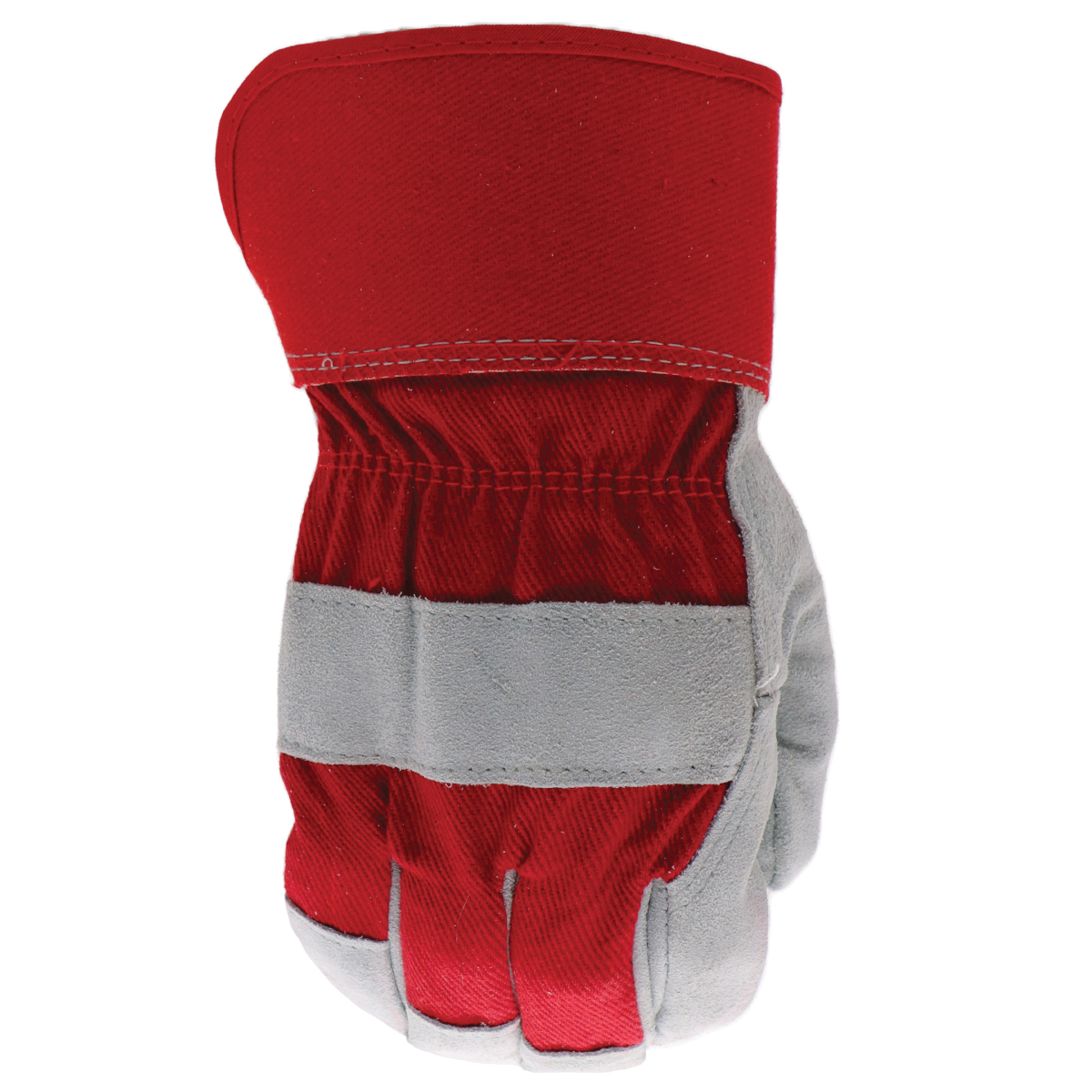 Boss Economy Series B71011-L Guard Gloves, L, 8 to 8-3/8 in L, Wing Thumb, Rubberized, Safety, Canvas, Red - 2