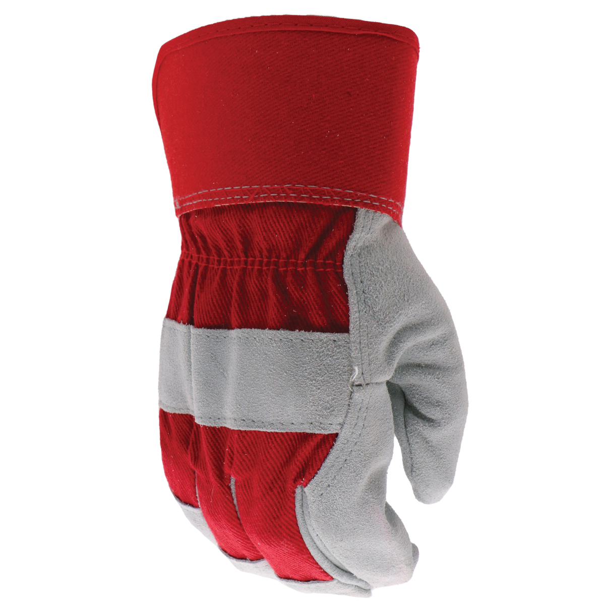 Boss Economy Series B71011-L Guard Gloves, L, 8 to 8-3/8 in L, Wing Thumb, Rubberized, Safety, Canvas, Red - 4