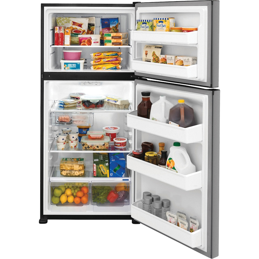 Frigidaire FFTR1835VW Top Freezer Refrigerator, 18.3 cu-ft Overall, 4.9 cu-ft Freezer, Glass, White - 2