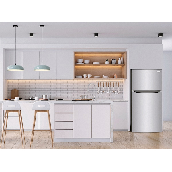 Frigidaire FFTR1835VW Top Freezer Refrigerator, 18.3 cu-ft Overall, 4.9 cu-ft Freezer, Glass, White - 4