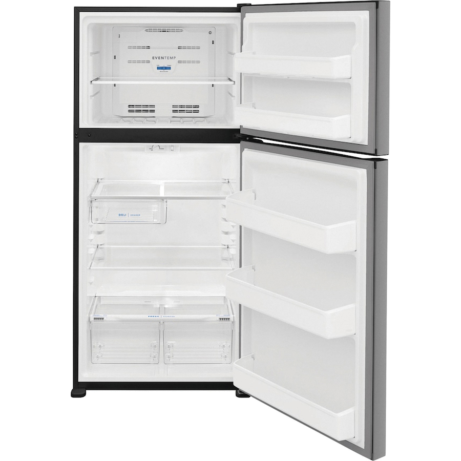 Frigidaire FFTR1835VW Top Freezer Refrigerator, 18.3 cu-ft Overall, 4.9 cu-ft Freezer, Glass, White - 5