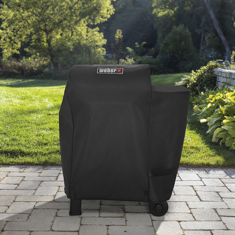 Premium Grill Cover, Weber, 38-3/4 in W, 22-1/2 in D, 44-1/2 in H, Pet Plastic/Polyester, Black - 2
