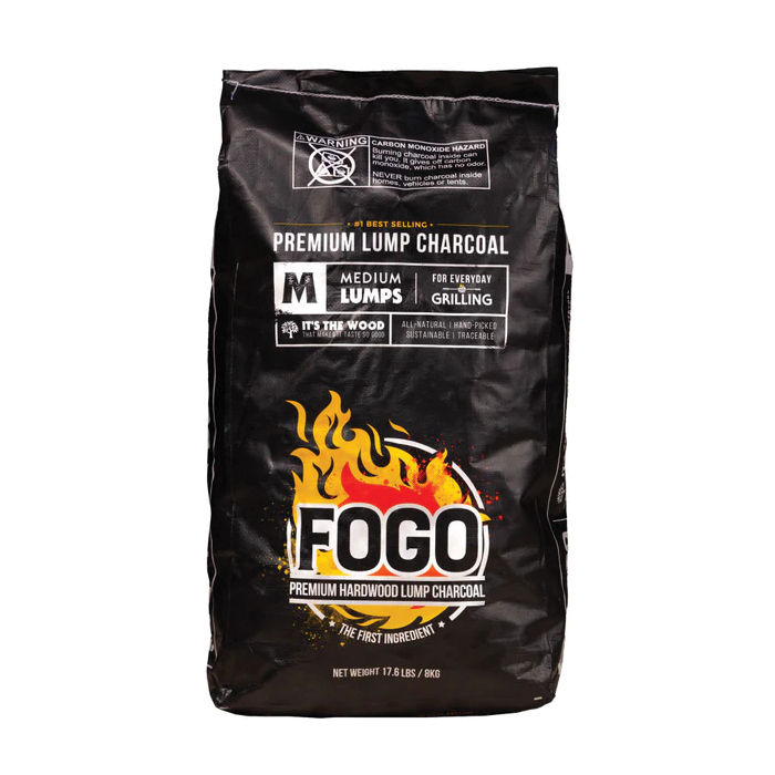 Fogo FB17 Premium Lump Charcoal, Inga Hardwood, 15 min Burn Time, 17.6 lb Bag