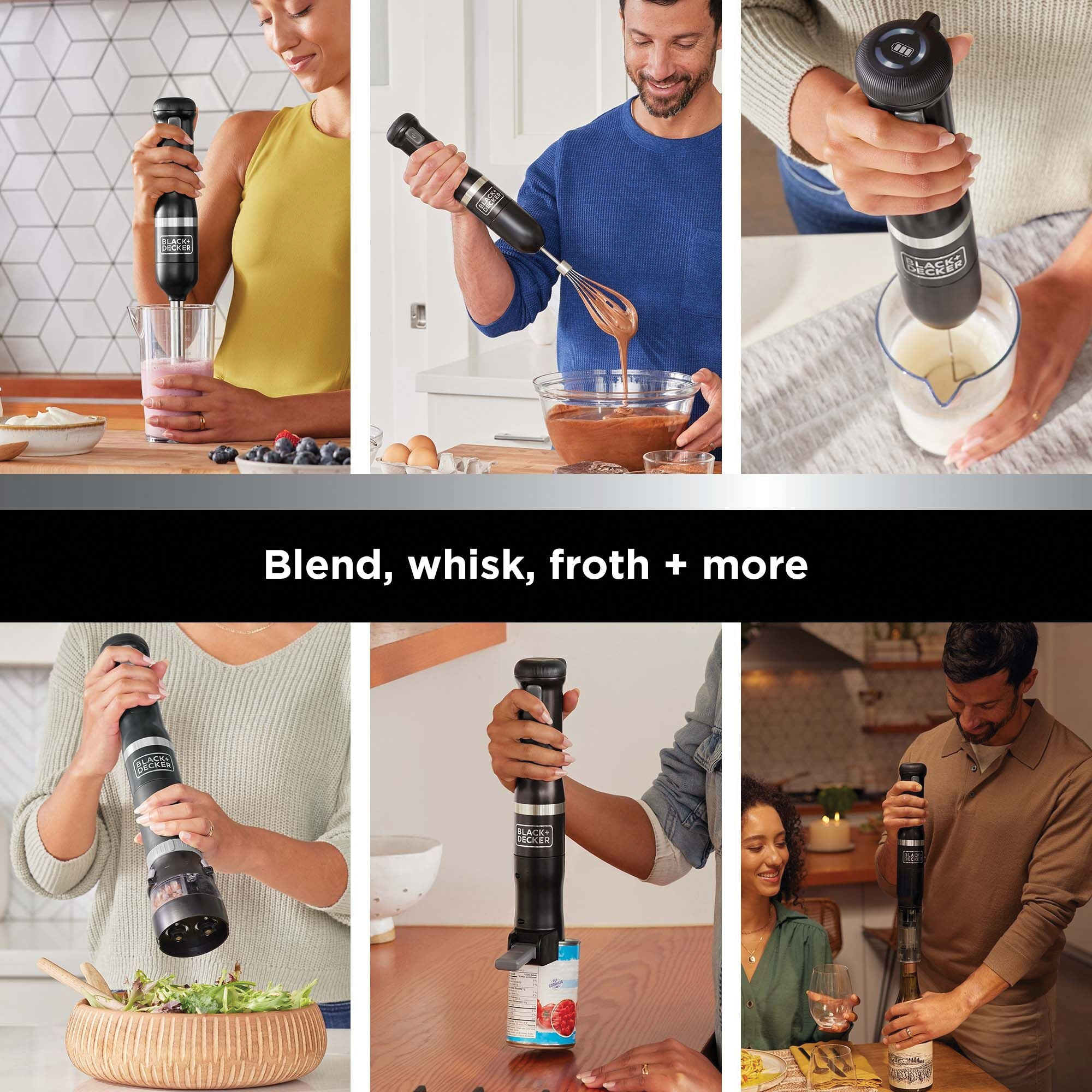 Black+Decker Kitchen Wand BCKM1016KS10 Cordless 6-in-1 Kitchen Multi-tool, 250 W, 5-Speed, Black - 3