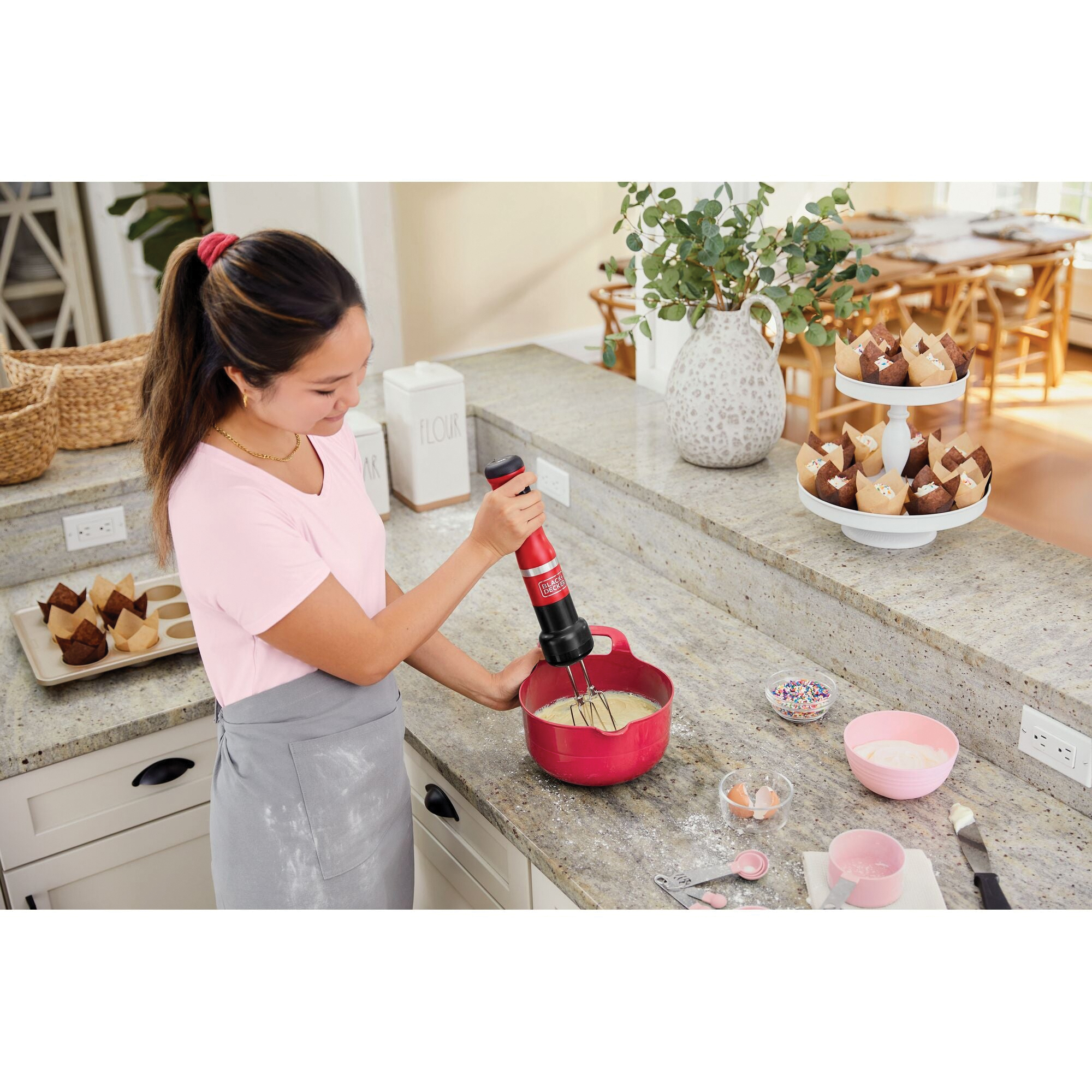 Black+Decker Kitchen Wand BCKM1014K06 Cordless 4-in-1 Kitchen Multi-tool, Red - 2