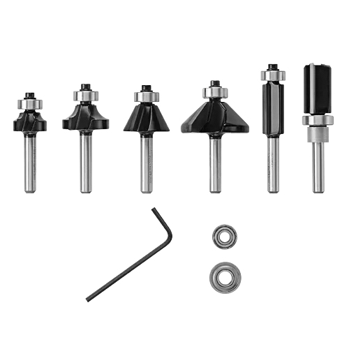 RBS006TES Router Bit Set, 6-Piece, Steel