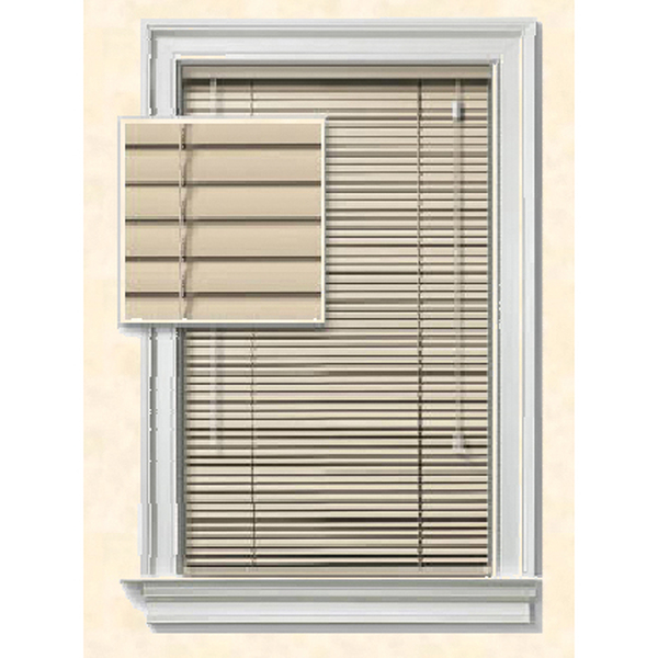 ralph friedland N36P Mini Blind, 64 in L, 36 in W, Vinyl, Pecan - 1