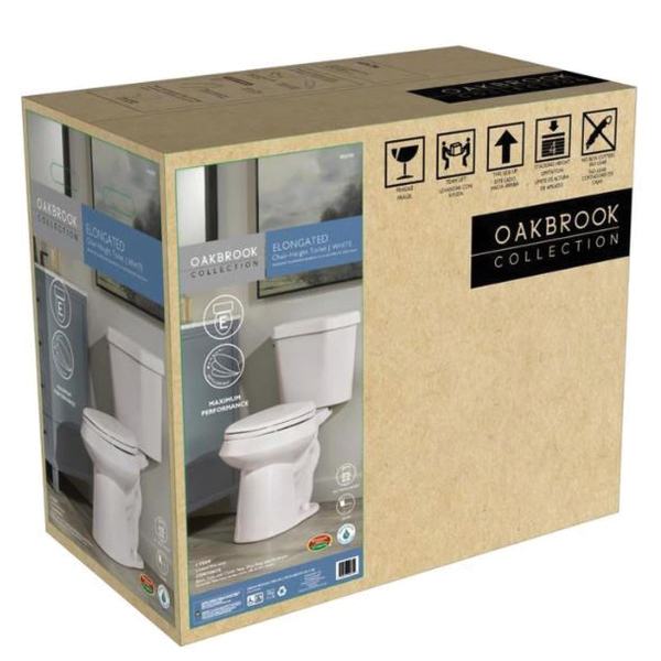 Toilet Kit, OakBrook Collection, Elongated Bowl,1.28 gpf Flush, Vitreous White China - 4