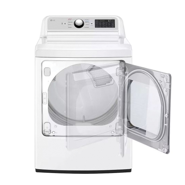 LG DLE7400WE Electric Dryer with Door, 73 cu-ft, Knob Control, Top Loading, Vented Vent, Reversible Door, White - 2