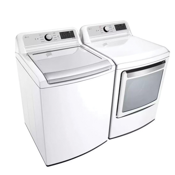 LG DLE7400WE Electric Dryer with Door, 73 cu-ft, Knob Control, Top Loading, Vented Vent, Reversible Door, White - 4
