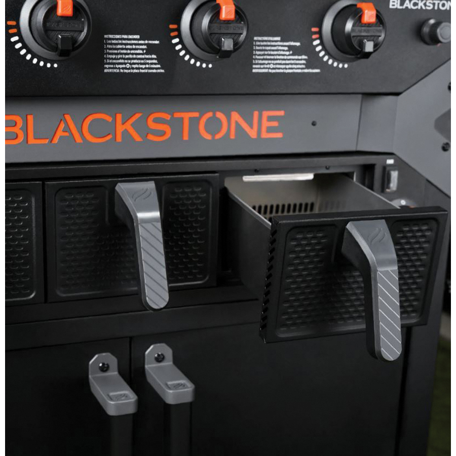 Griddle Air Fryer Combo, Blackstone, Iron Forged, 15,000 Btu, Liquid Propane, 4-Burner, Steel Body, Black - 3