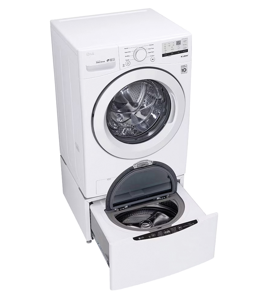 LG WM3400CW Front Load Washer, 4.5 cu-ft, 120 V, Child Lock, Cold Wash, Delay Wash, Extra Rinse, Prewash, Rinse+Spin - 2