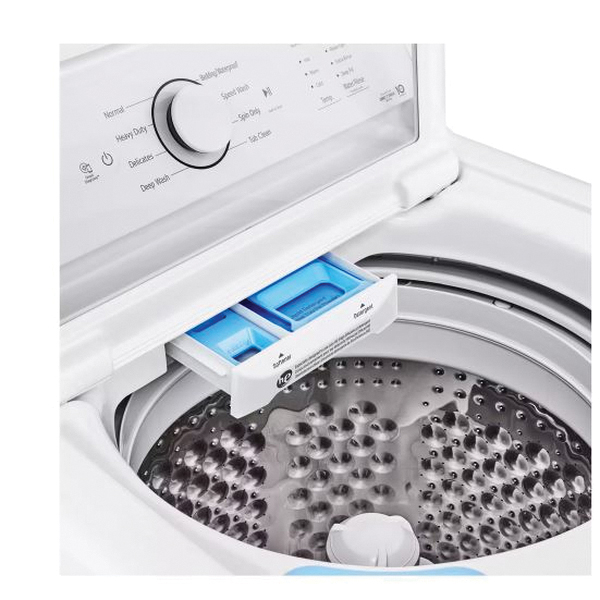 LG WT6105CW Top Load Washer with 4-Way Agitator and TurboDrum Technology, 4.1 cu-ft, 120 V, Electronic Control, White - 3