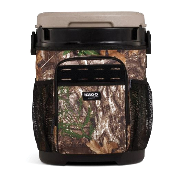 00063550 Cooler Bucket, 14.96 in W, 14.96 in D, 17.32 in H, 20 qt, Polyester, Realtree Edge Body