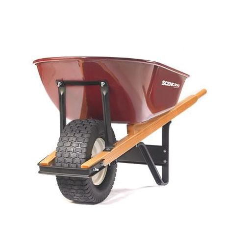 MSS6-1T-KIT Wheelbarrow Kit, 6 cu-ft Volume, Steel, 1-Wheel, Turf Wheel, 6 in W Wheel