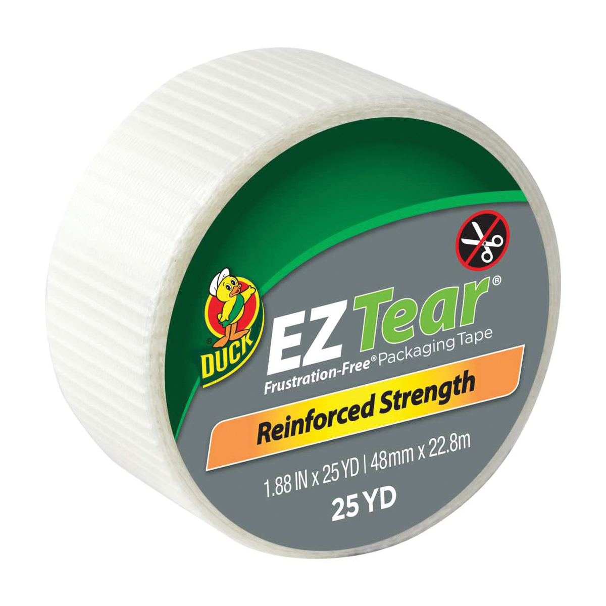 EZ Tear 242708 Packing Tape, 25 yd L, 1.88 in W