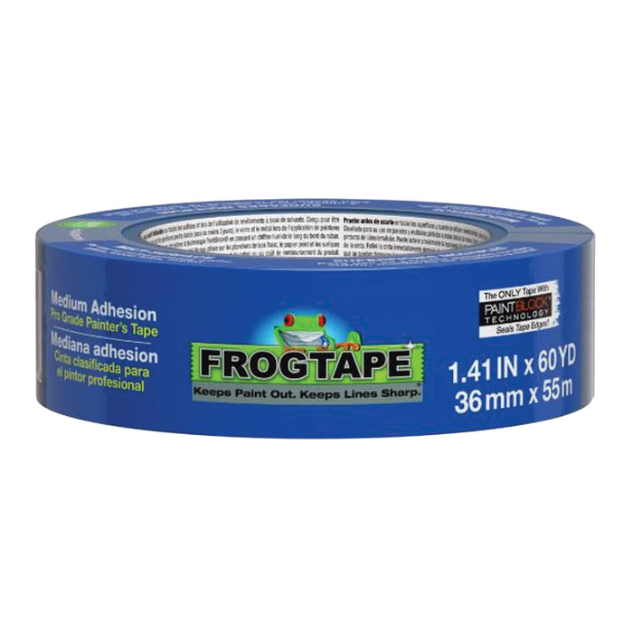106009 Pro-Grade Painter's Tape, 60 yd L, 1.41 in W, Crepe Backing, Blue