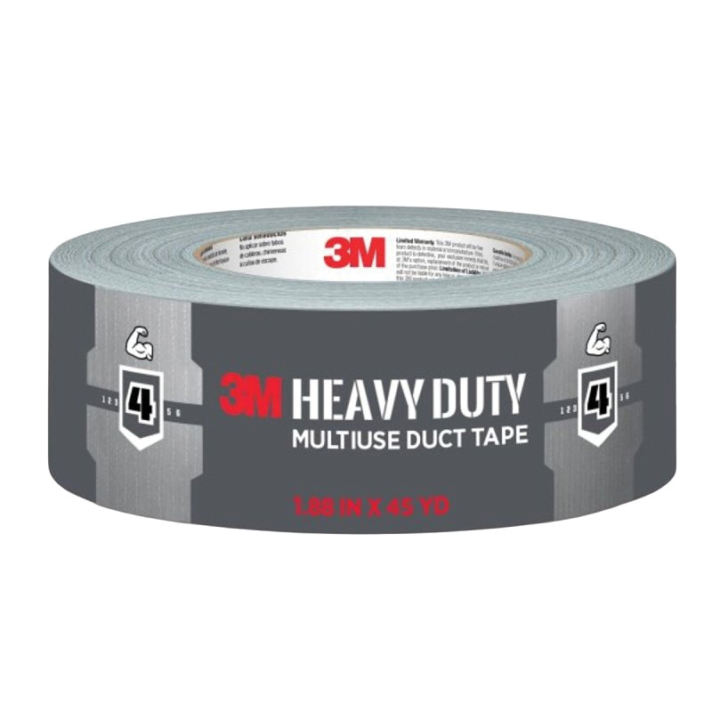 2145-GRY Duct Tape, Heavy-Duty, 45 yd L, 1.88 in W, Gray