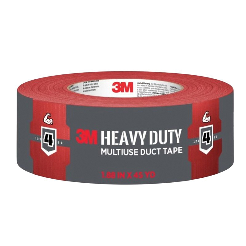 2145-RD Duct Tape, Heavy-Duty, 45 yd L, 1.88 in W, Red