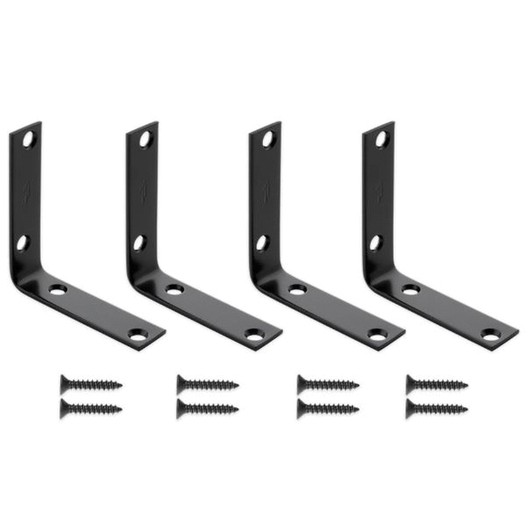 N275-704 Corner Brace, 2-1/2 in L, 5/8 in W, Steel, Powder-Coated