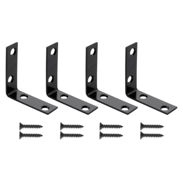 N275-703 Corner Brace, 2 in L, 5/8 in W, Steel, Powder-Coated