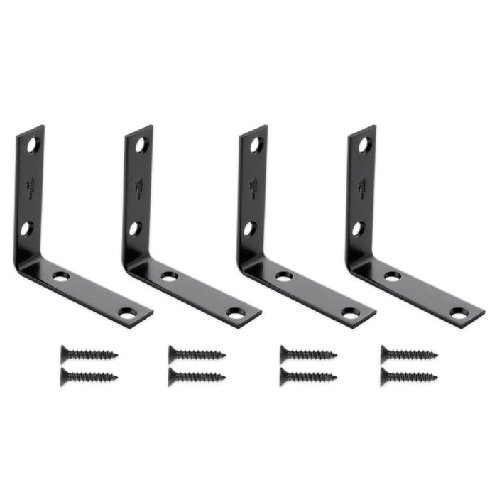 N275-705 Corner Brace, 3 in L, 3/4 in W, Steel, Powder-Coated