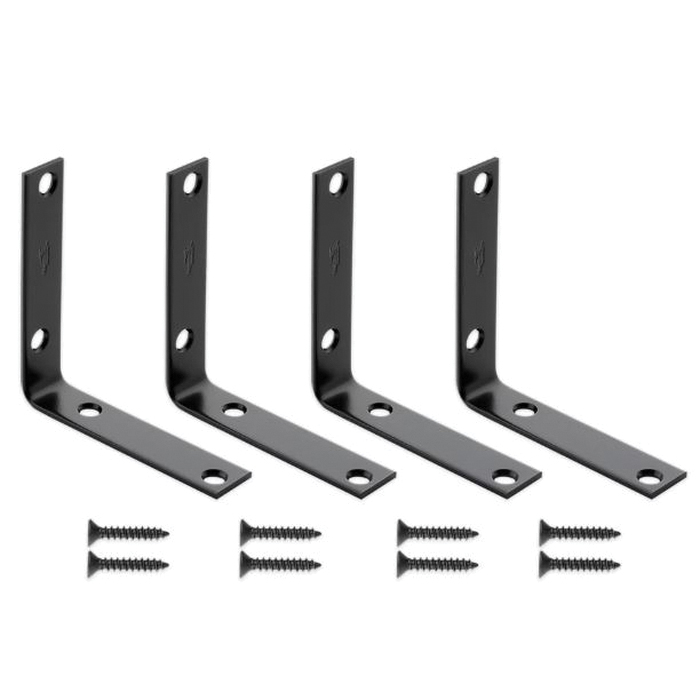 N275-706 Corner Brace, 3-1/2 in L, 3/4 in W, Steel, Powder-Coated