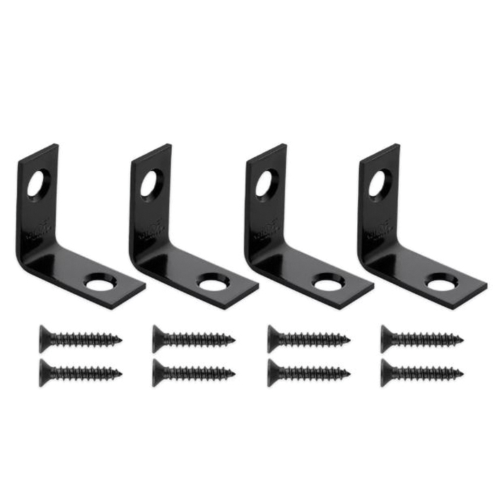 N275-701 Corner Brace, 1 in L, 1/2 in W, Steel, Powder-Coated