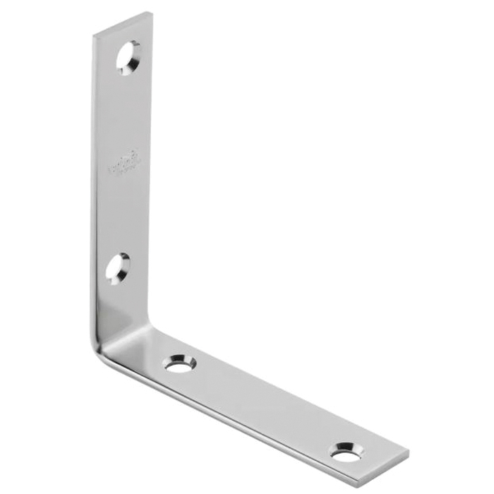 N185-705 Corner Brace, 4 in L, 7/8 in W, Stainless Steel
