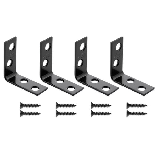 N275-702 Corner Brace, 1-1/2 in L, 5/8 in W, Steel, Powder-Coated