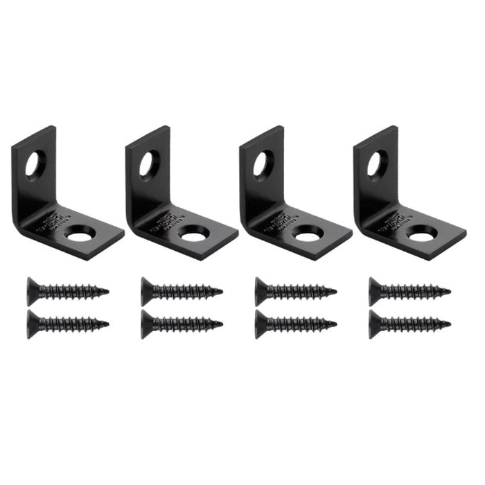 N275-700 Corner Brace, 3/4 in L, 1/2 in W, Steel, Powder-Coated