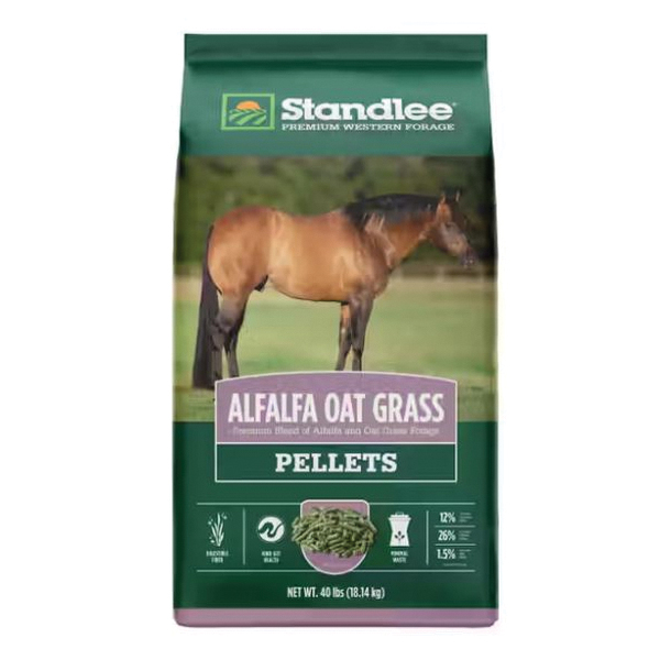 1975-30101-0-0 Horse Supplement, Alfalfa Oat Grass, Senior Lifestage, Pellets, 40 lb Bag