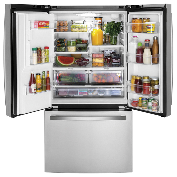 GE GFE26JYMFS French-Door Refrigerator, 25.7 cu-ft Overall, 17.54 cu-ft Refrigerator, 8.17 cu-ft Freezer, 3-Door - 5