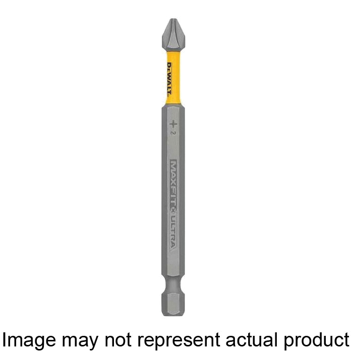 DEWALT MAXFIT ULTRA DWAF3PH1-1H Screwdriving Bit, #3 Drive, Phillips Drive, 1/4 in Shank, Hex Shank, 3-1/2 in L, Steel - 4