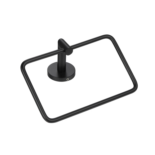 Paradise Bathworks Arcadia Series 69020 Towel Ring, 11 lb, Zinc, Matte Black, Surface - 2