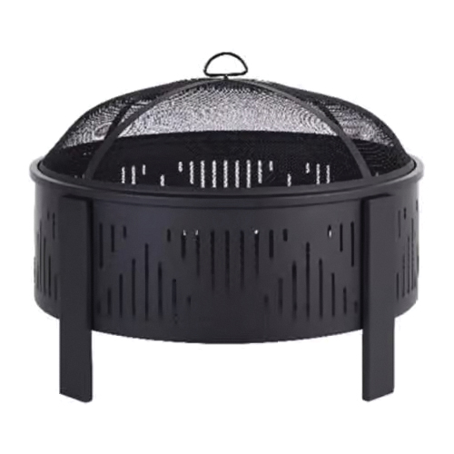 FT-32035 Wood Fire Pit, 29 in OAW, 29 in OAD, 9.45 in OAH, Round, Steel