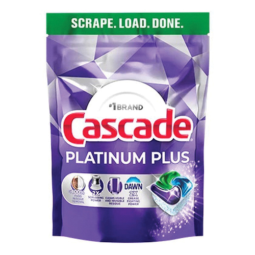 Platinum Plus ActionPacs Series 80798619 Dishwasher Detergent, 5 oz, Pod, Fresh, Blue/Green/Purple/White